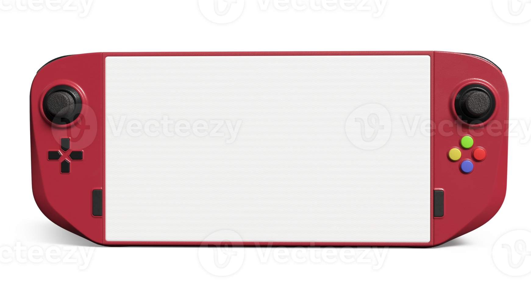 red portable game with white screen png