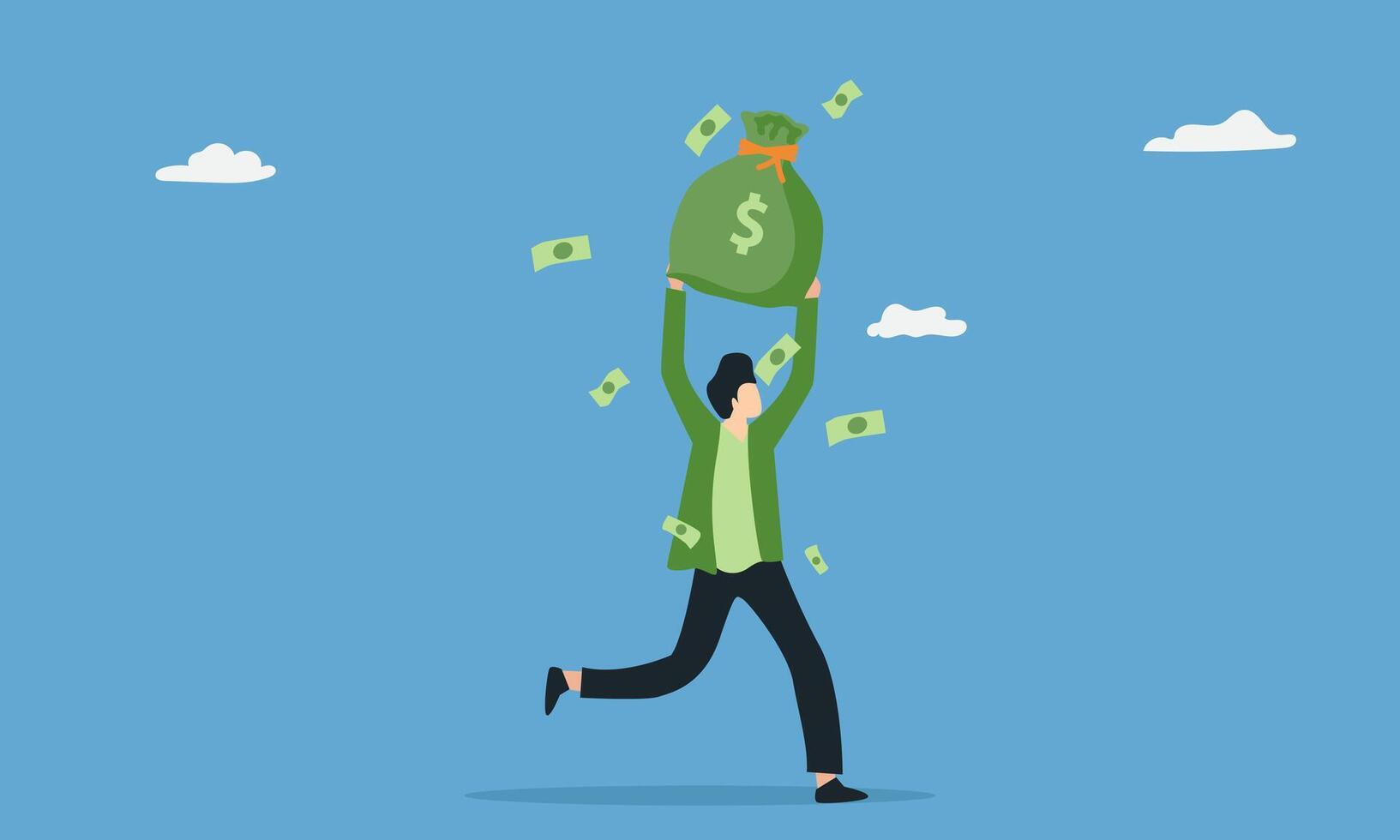 Success in business with increasing income makes you rich vector