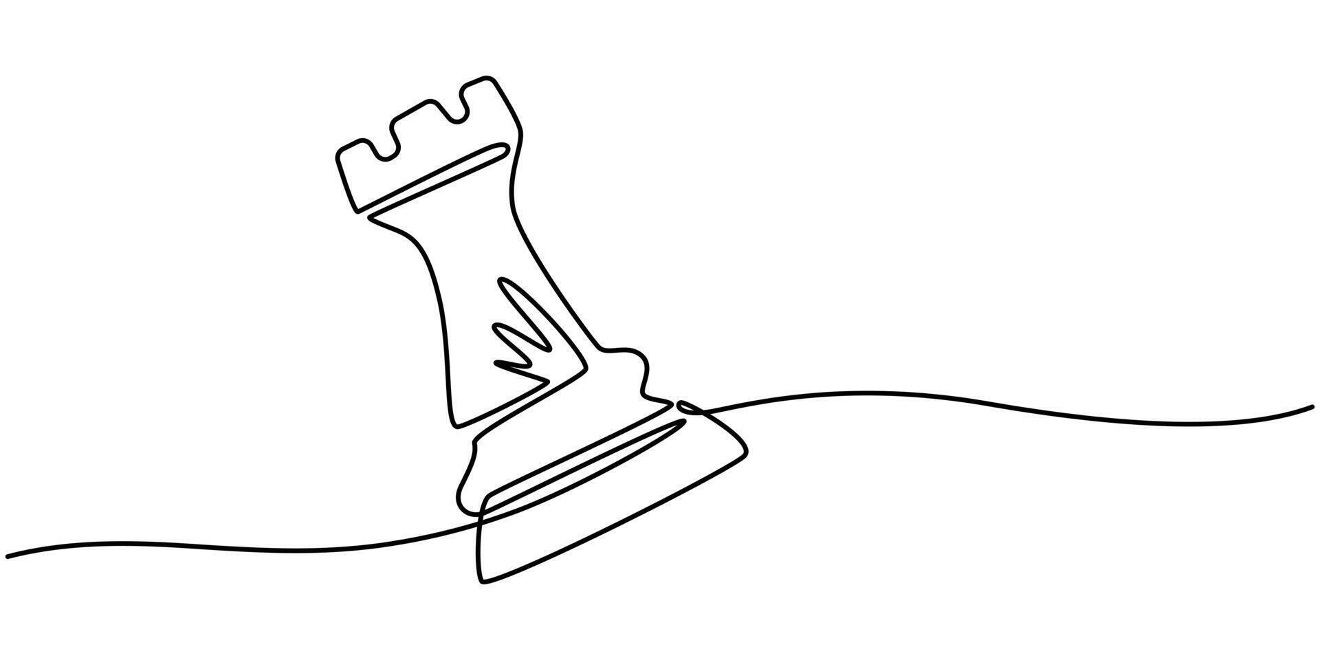 Strategy Games Continuous One Line Editable Icon vector