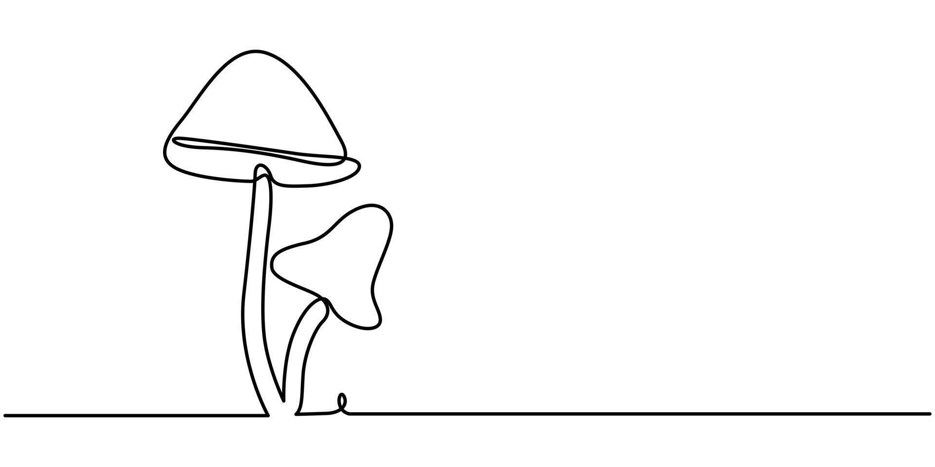 Mushroom Line Icon Outline Symbol Illustration vector