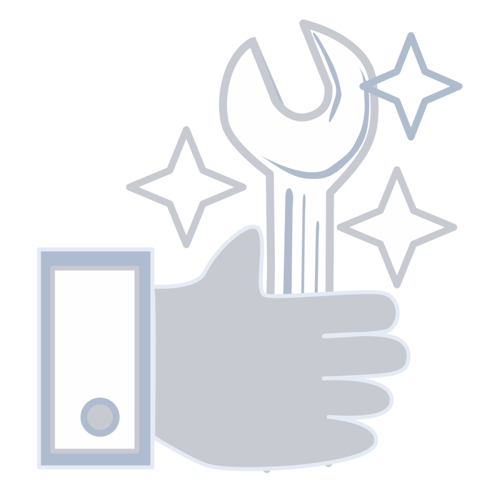Wrench in hand icon. Repair icon. service sign png