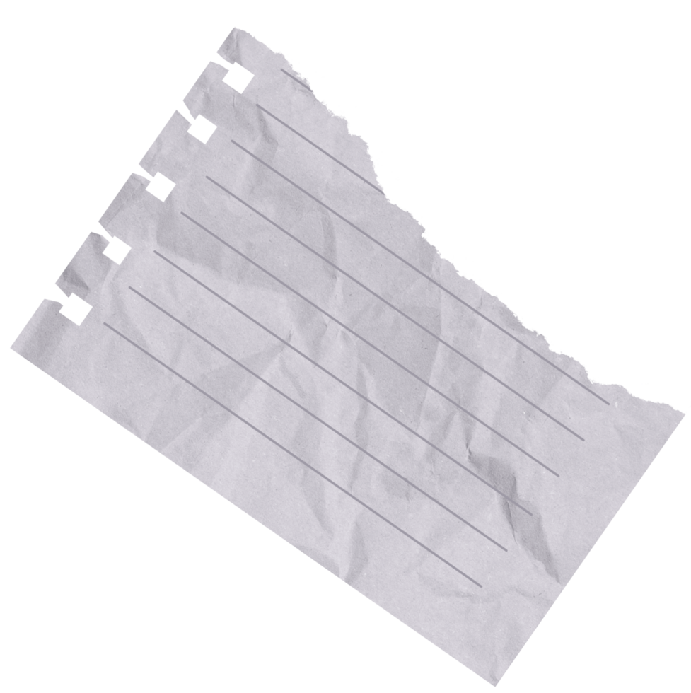 Ripped Line Paper Note png