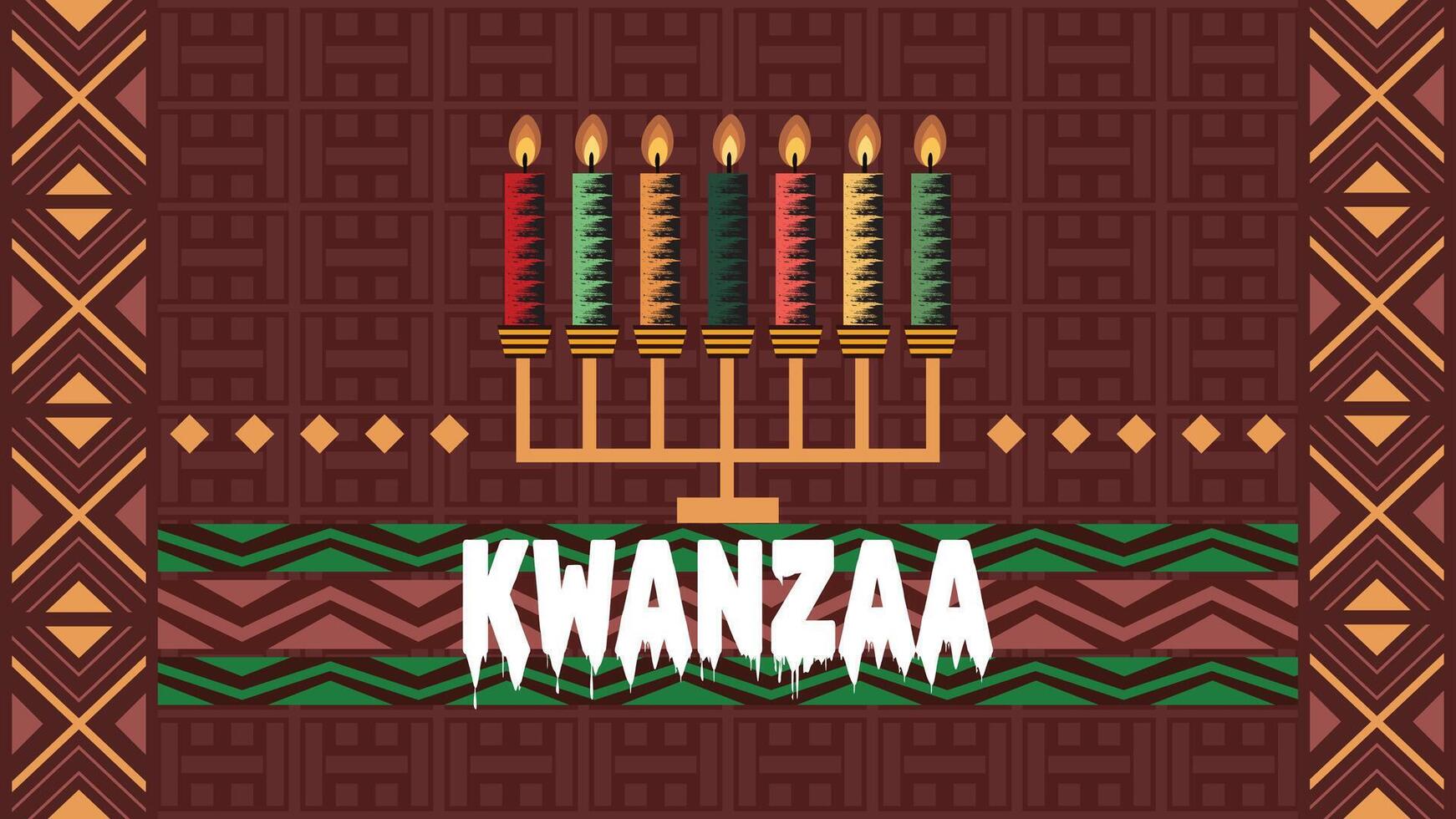 Kwanzaa social media banner design vector
