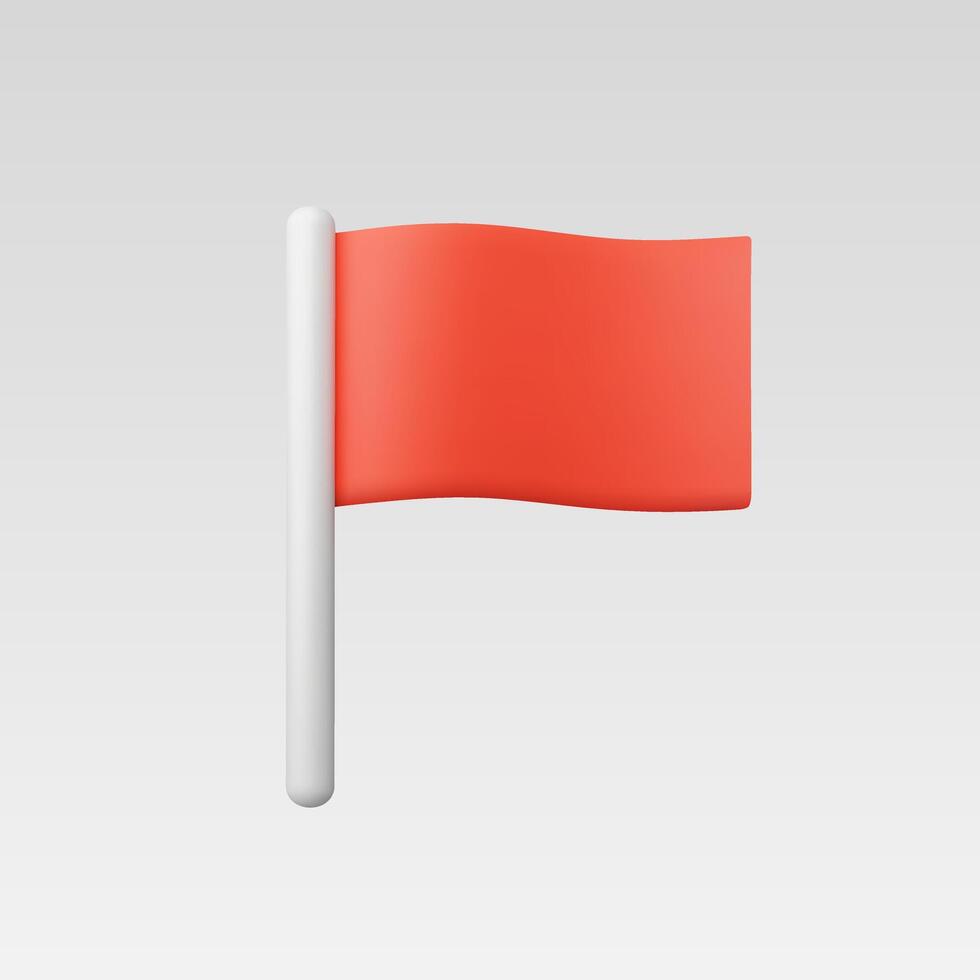 3d Realistic Flag icon illustration vector