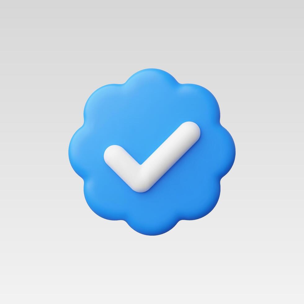 3d Realistic Approved Icon illustration vector