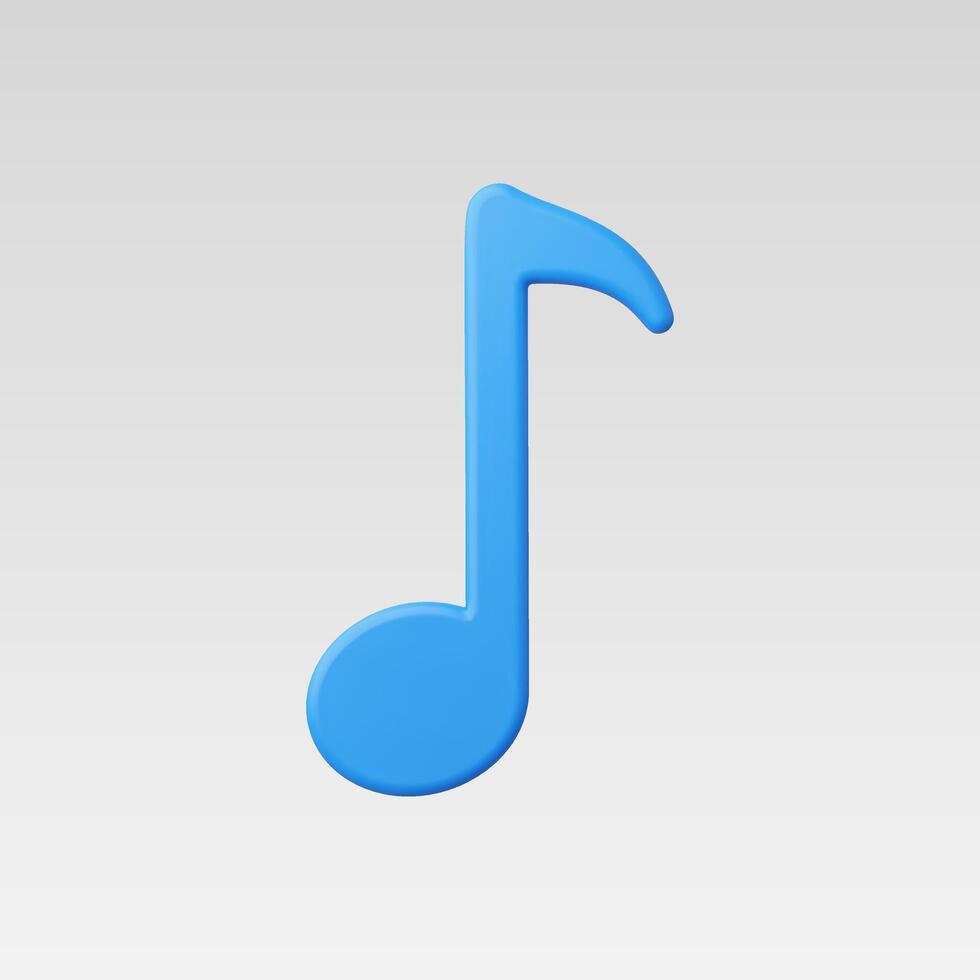 3d Realistic Note Music illustration vector