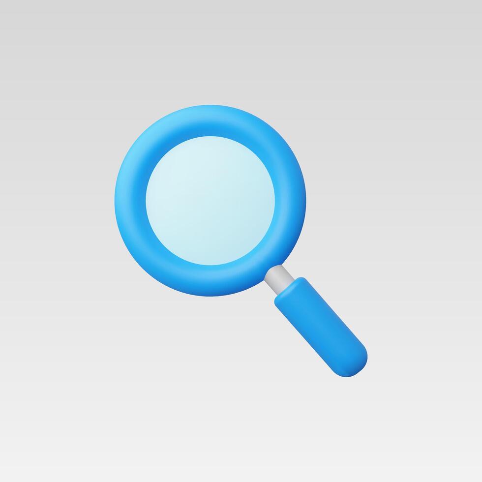 3d Realistic Magnifying Glass illustration vector