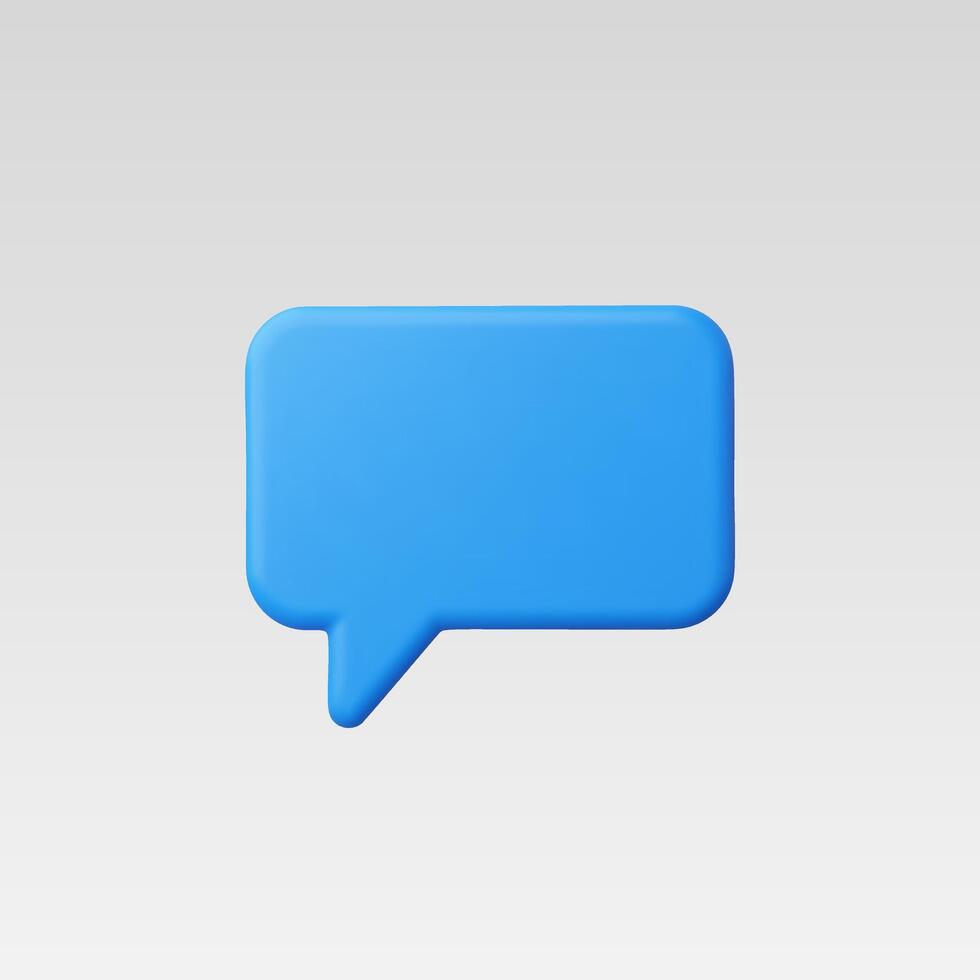 3d Realistic Chat or Message Icon illustration vector
