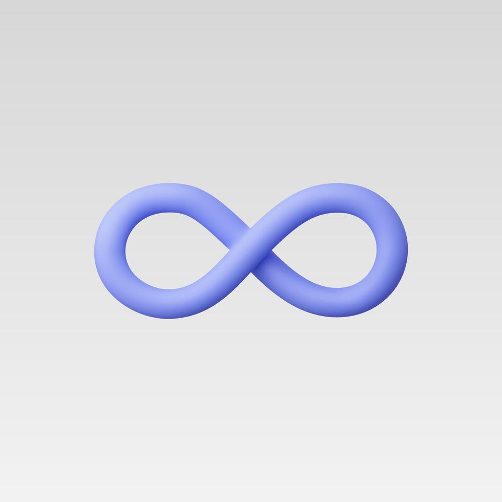 3d Realistic Limitless symbol illustration vector