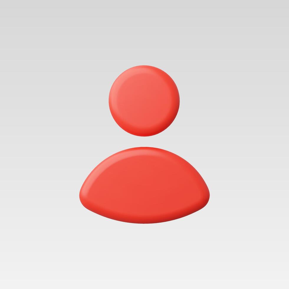3d Realistic People Icon illustration vector