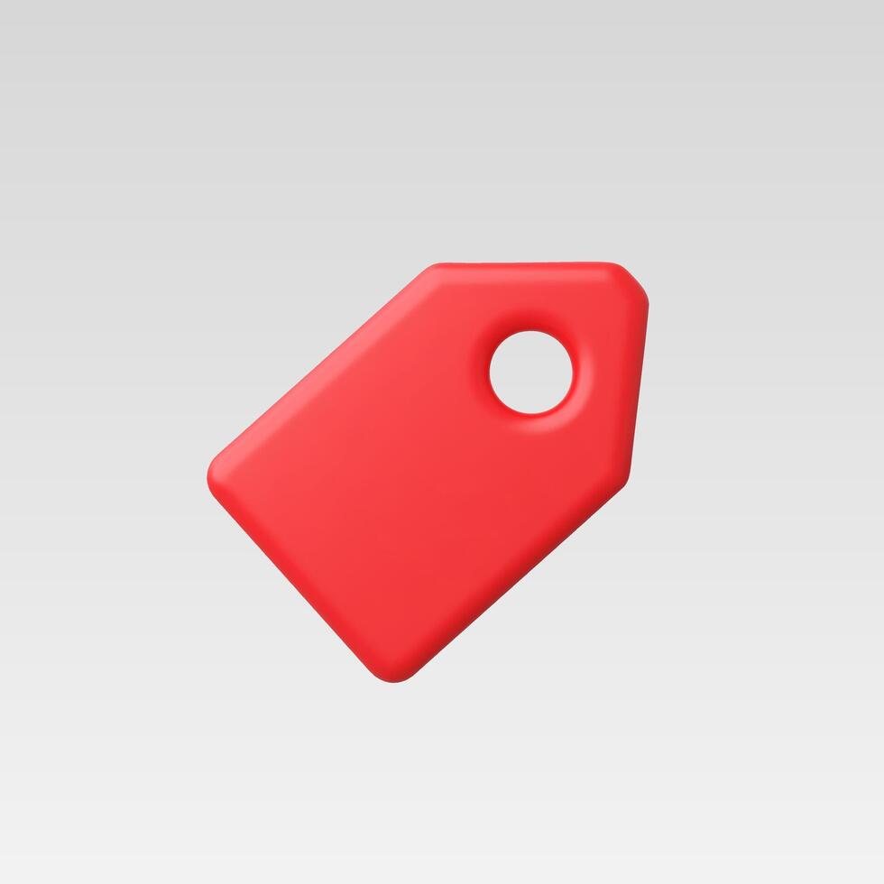3d Realistic Price tag illustration vector