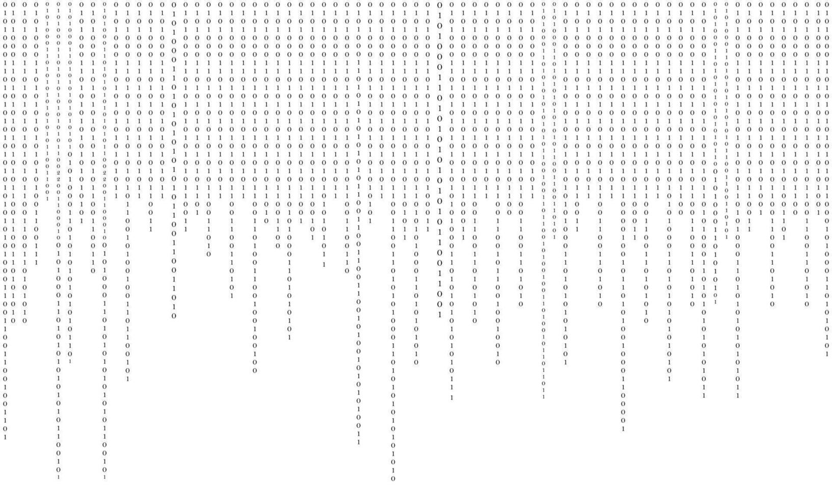 Binary code zero one abstract matrix white background with binary computer code. vector