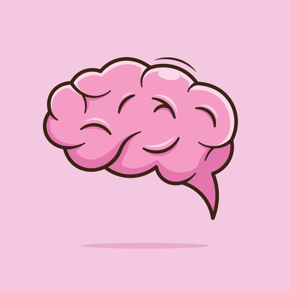 Human brain anatomy science psychology organ body system illustration object. Health care and medical education vector