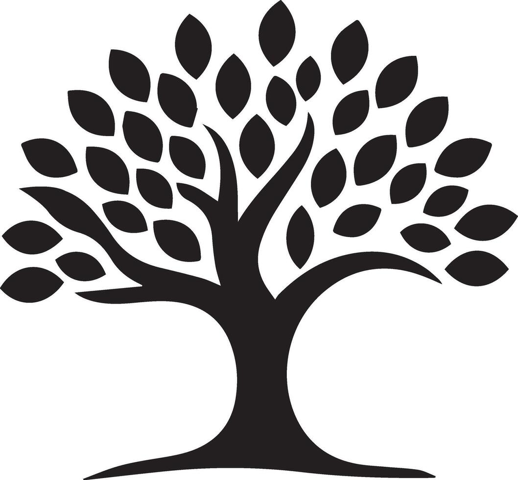 Minimalistic silhouette of a tree vector