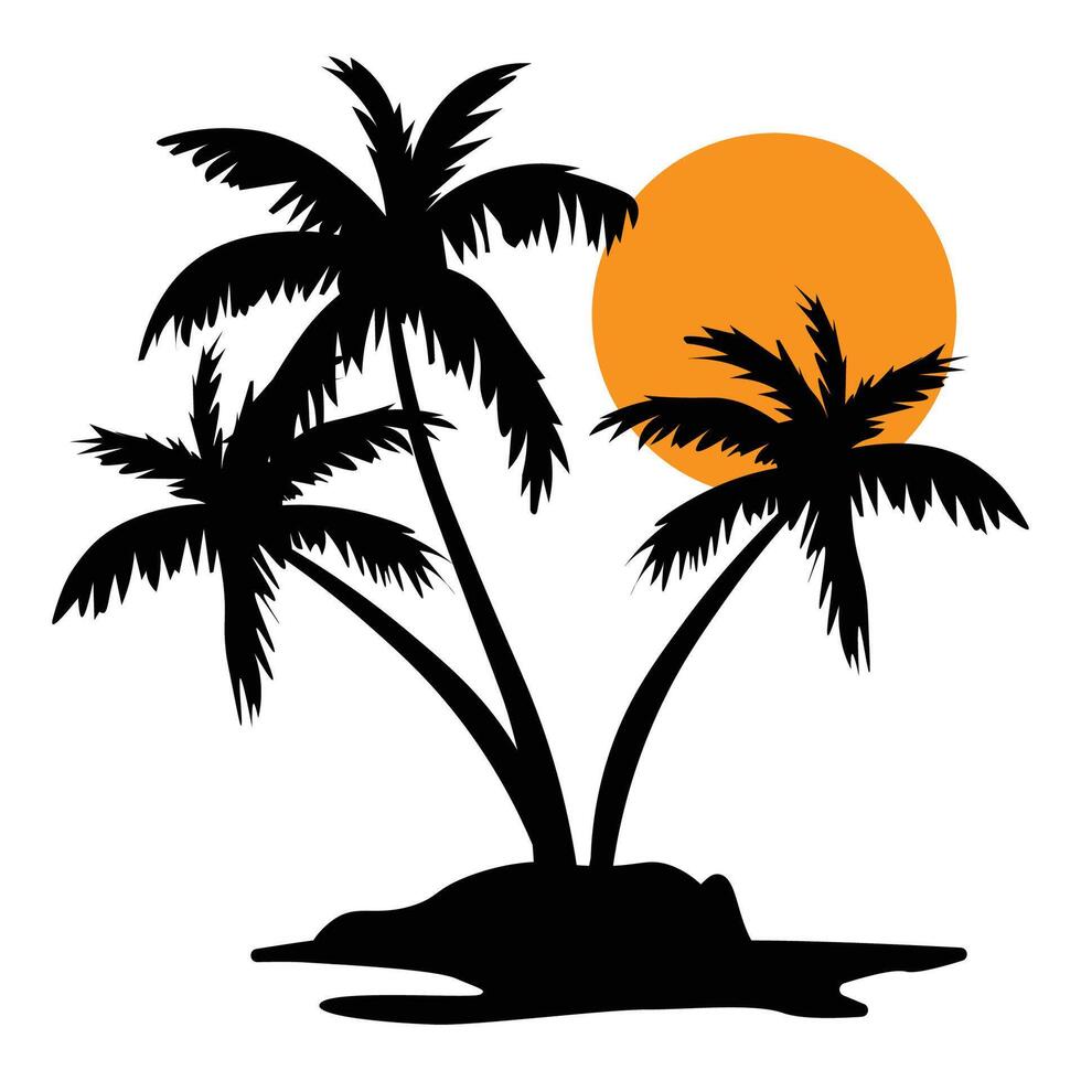 Coconut Tree Design Beach Plant vector
