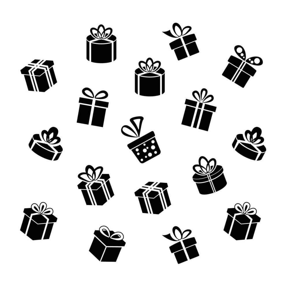 Christmas gift box icon for party vector