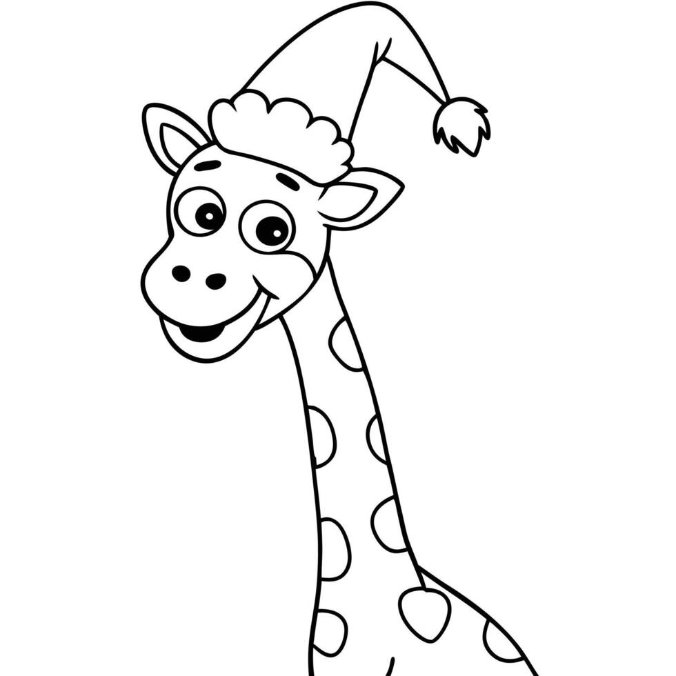 Giraffe coloring pages vector