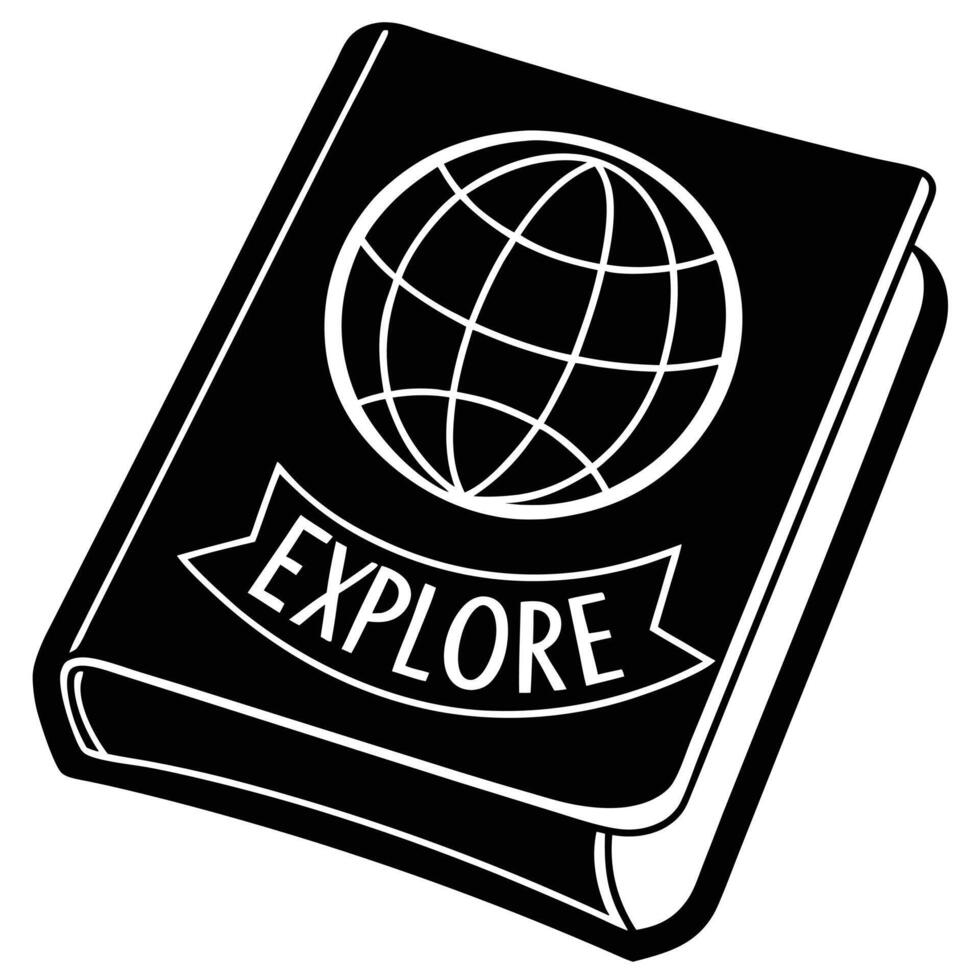 Creative Book Cover Ideas Globe Icon for Academic Themes vector