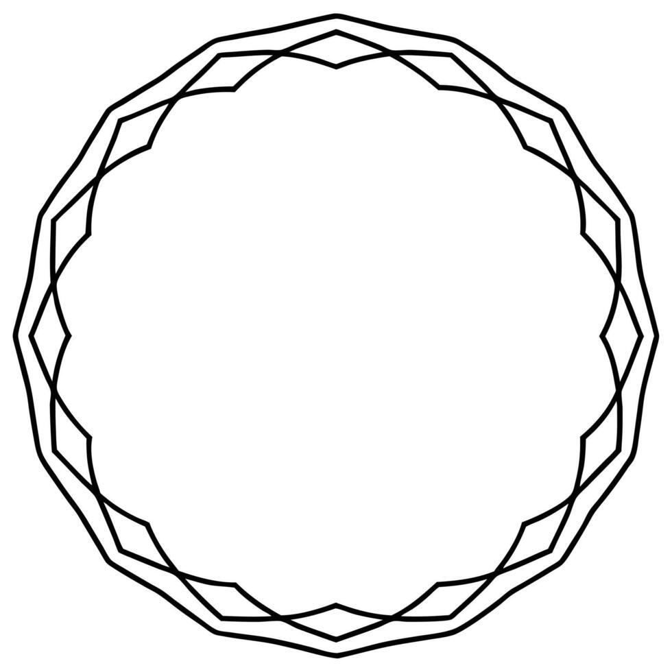 A black and white drawing of a circle vector