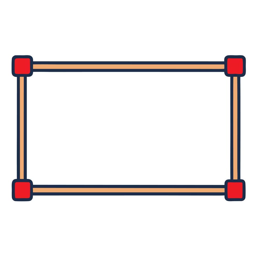 Detailed Ornamental Frame in Rectangular Shape. vector