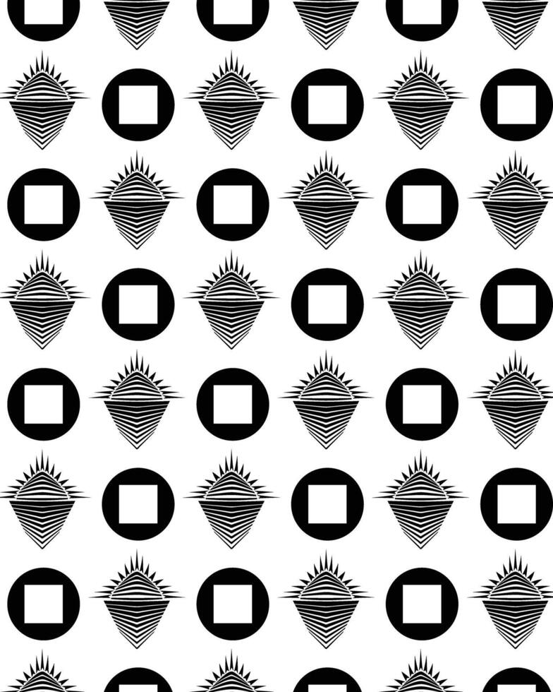 Pattern circle box black vector
