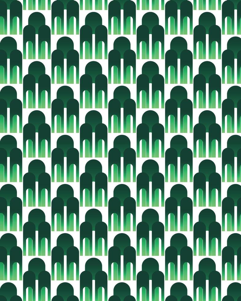 three pillar green pattern design vector