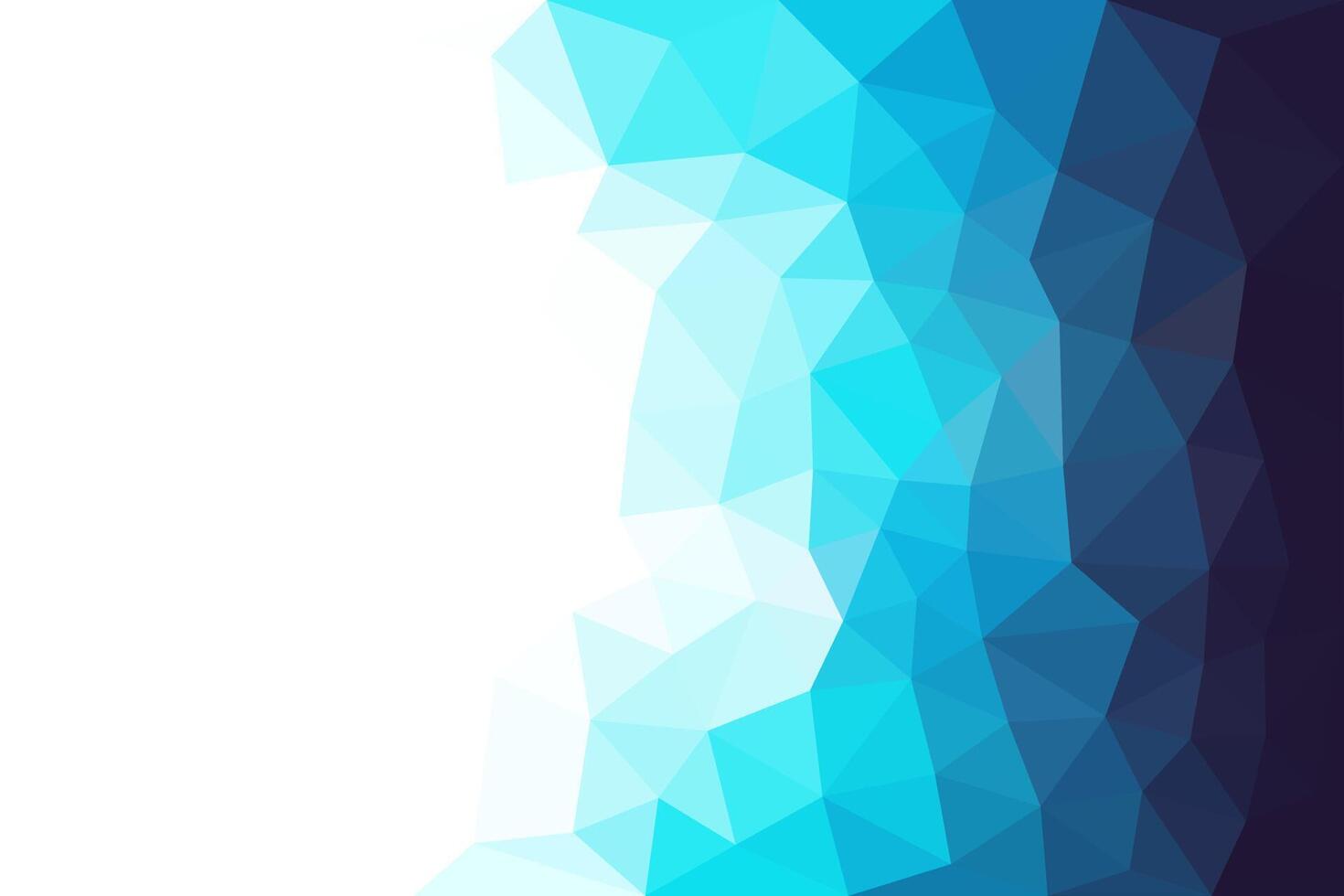 Blue and White Low Poly Abstract Background. Blue White Low Poly Triangle Shapes Background. Business Presentation Copy Space Template. vector