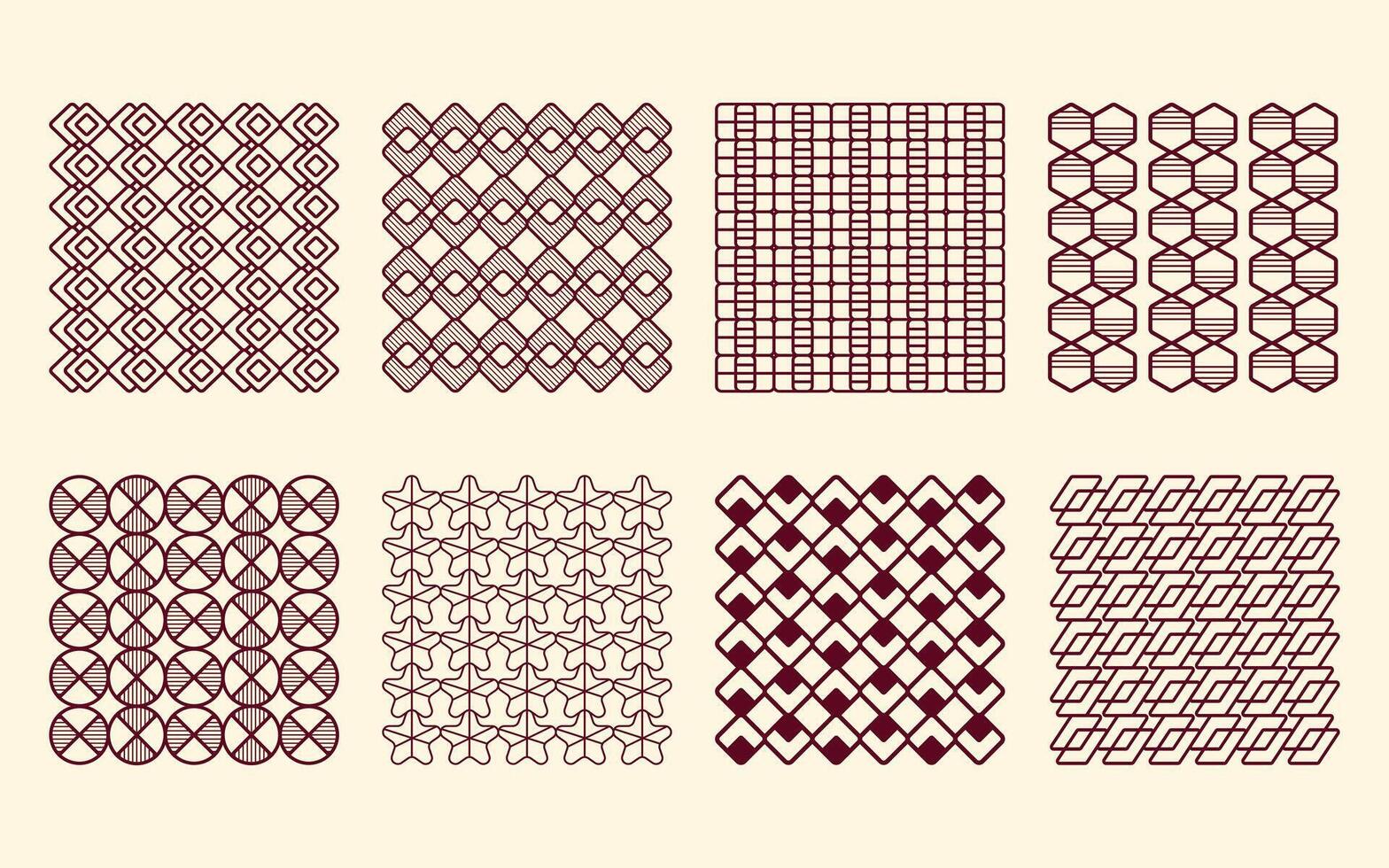 Traditional Pattern Set textile business and texture background design vector