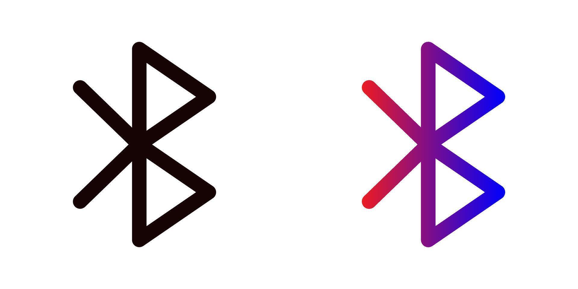 Bluetooth icon symbol art. Symbol of bluetooth icon illustration. vector