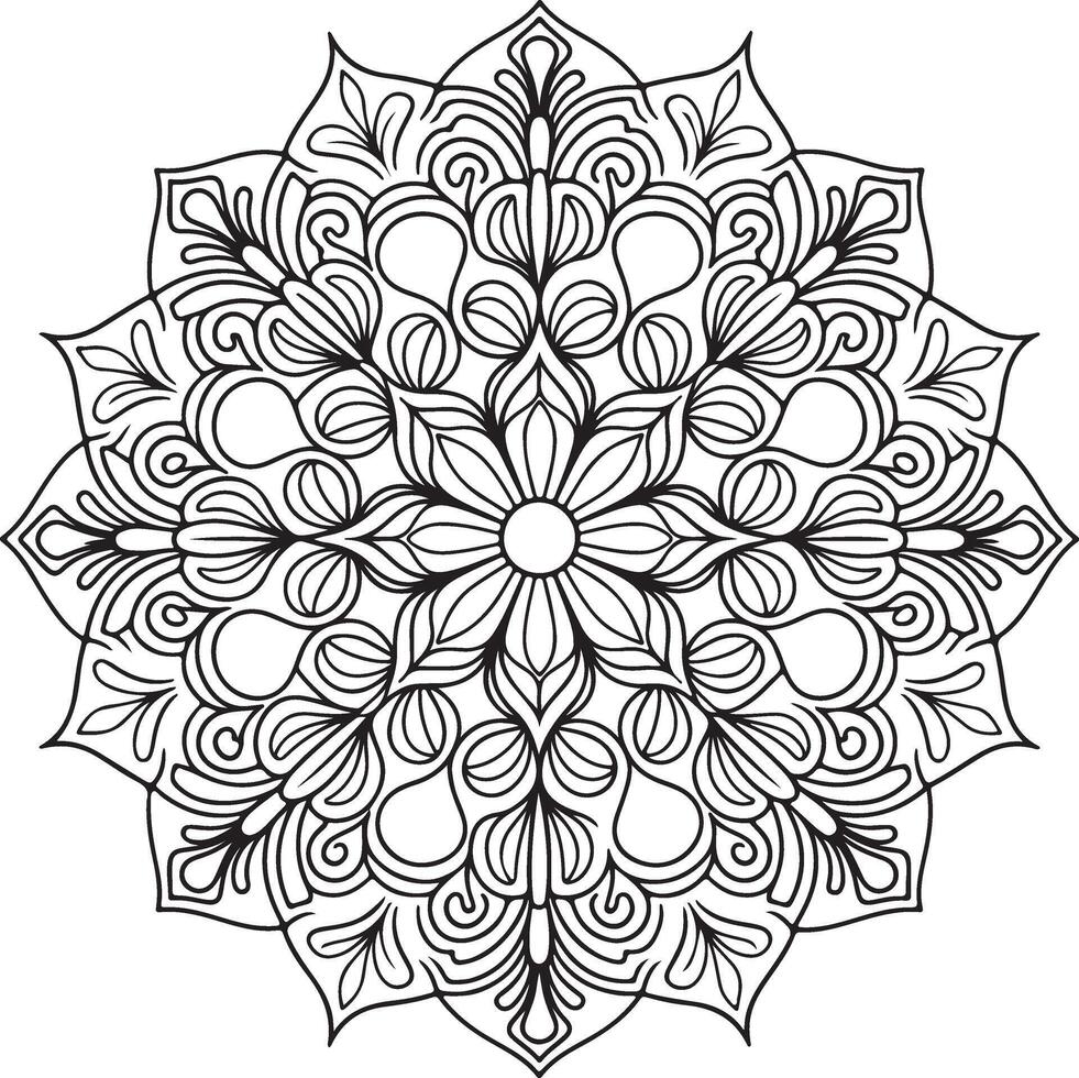Mandala art for mindful meditative journey by peaceful and focussed designs Perfect for meditation, inner peace and contemplating on beauty of symmetry and rhythm vector