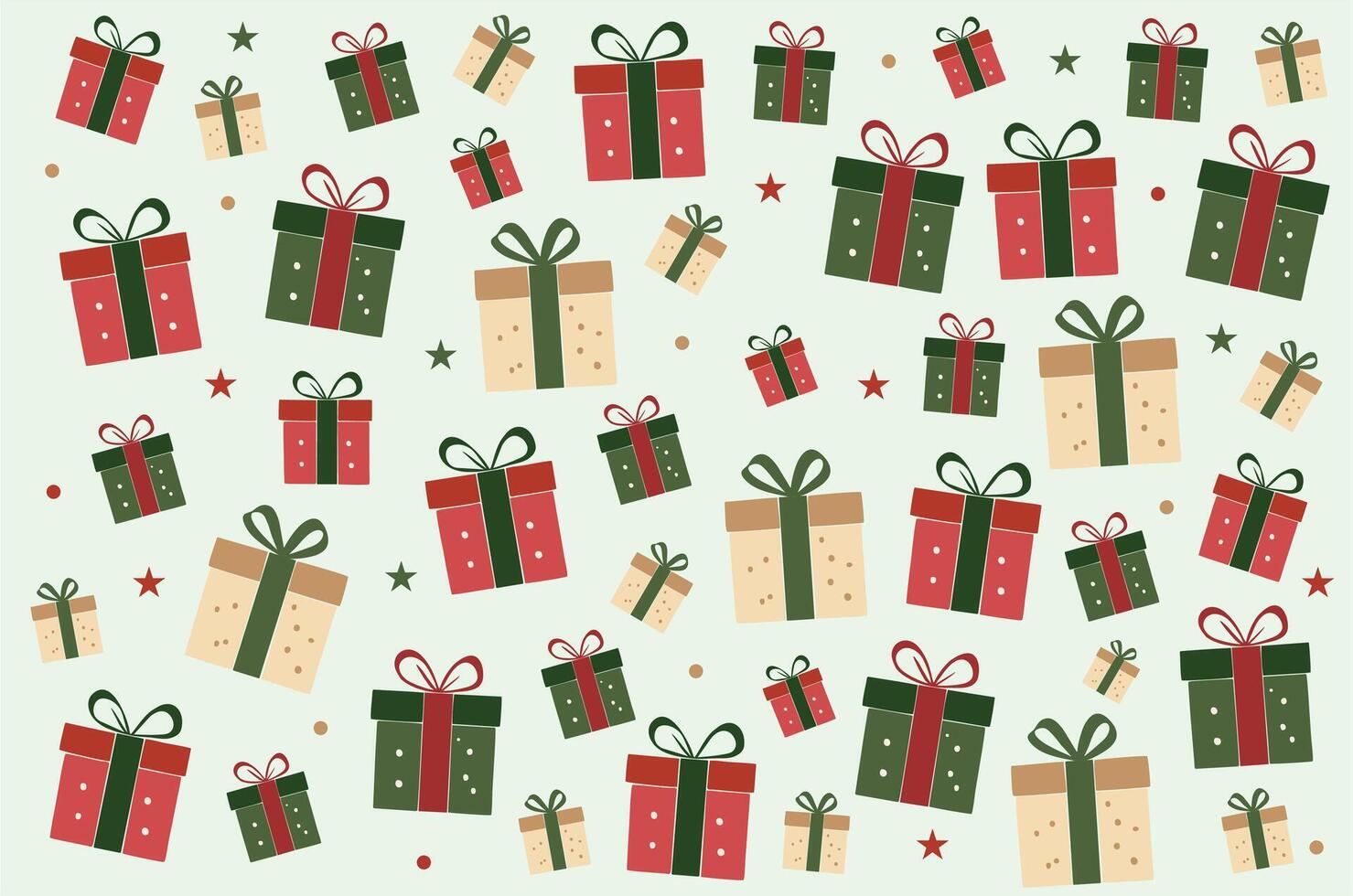 Christmas arrangement of colorful gift boxes forming a joyful pattern. Xmas holiday background vector