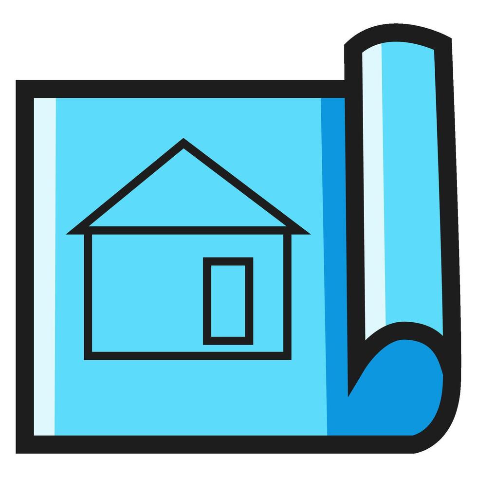 Architecture blueprint on white background vector
