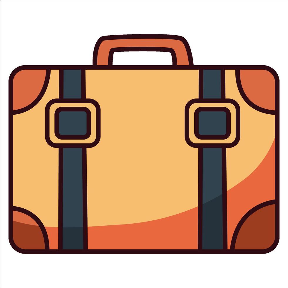 Travel suitcase on white background vector
