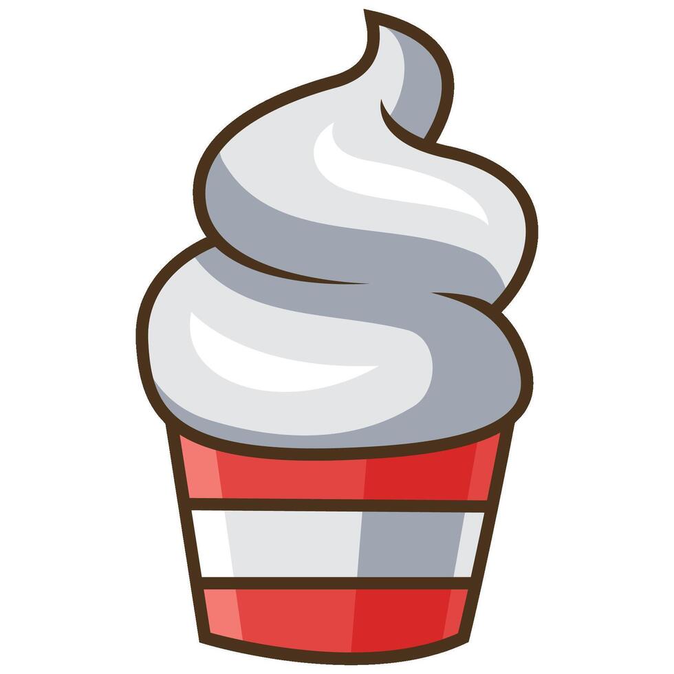 Ice cream on white background vector