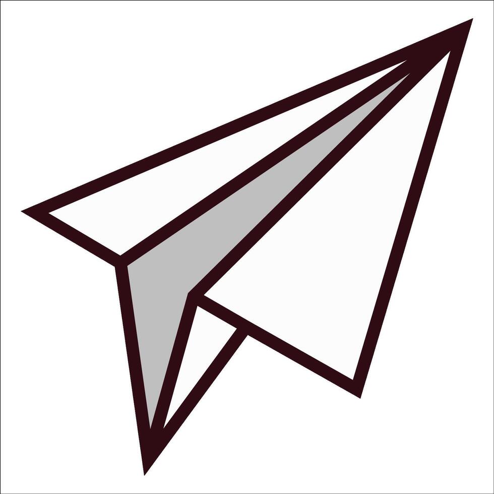 Paper airplane on white background vector