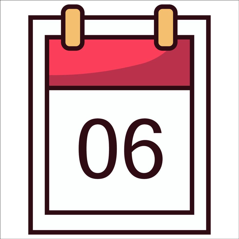 Calendar date on white background vector