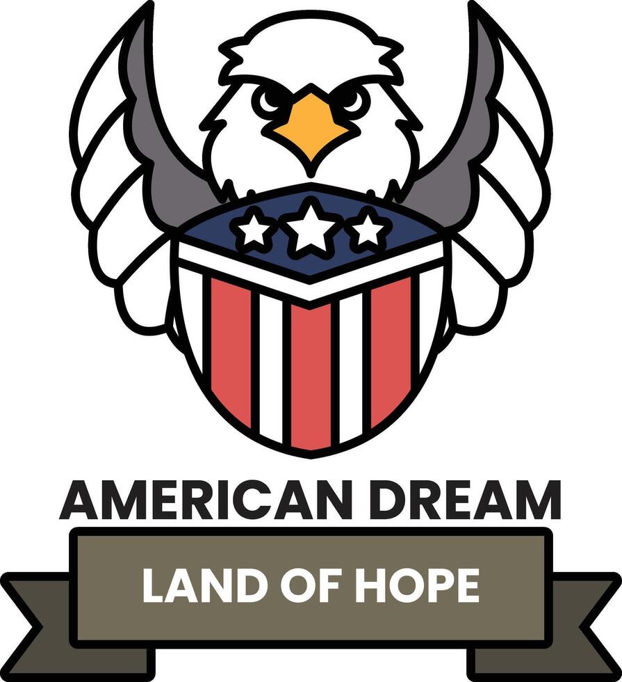 The logo features an eagle with its wings spread out vector