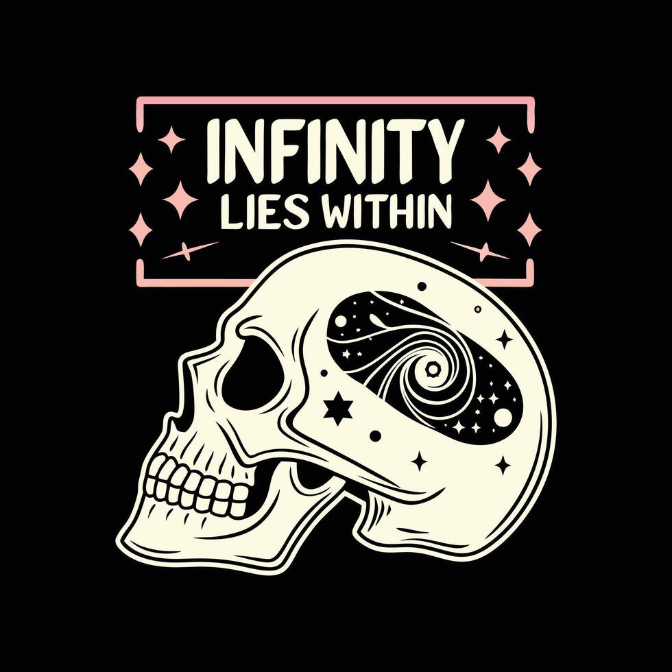 Infinity lies within tee design vector