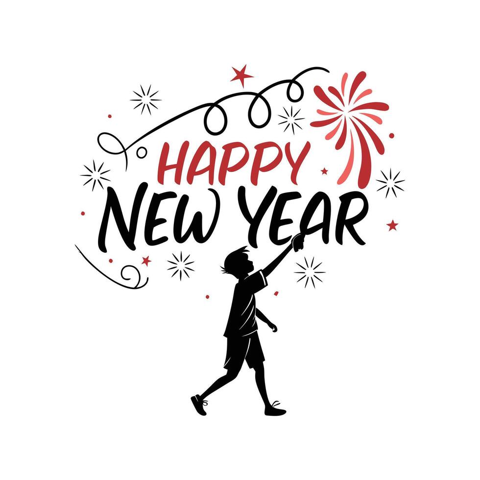 Happy new year t-shirt design vector