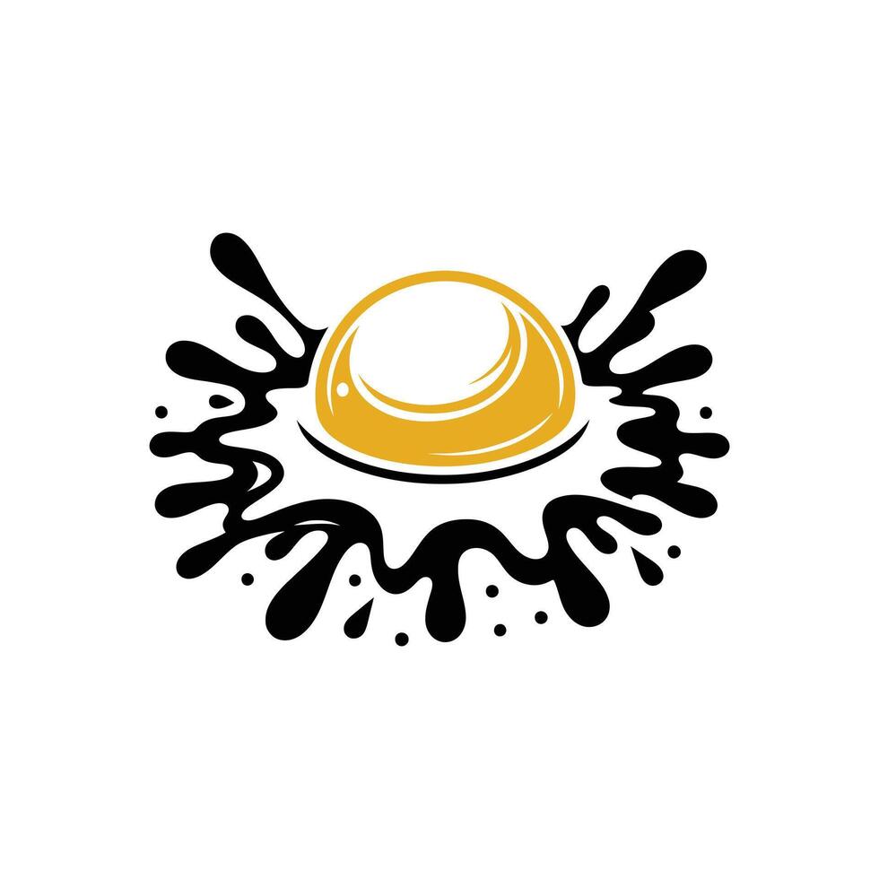 Minimalist Egg Yolk Splash Design Perfect for Cooking and Culinary Projects vector