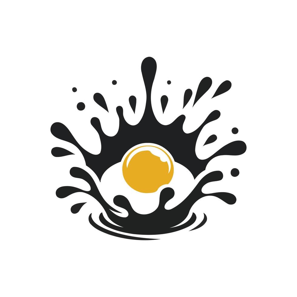 Unique Egg Yolk Splash Design for Kitchen Artwork and Culinary Themed Vectors