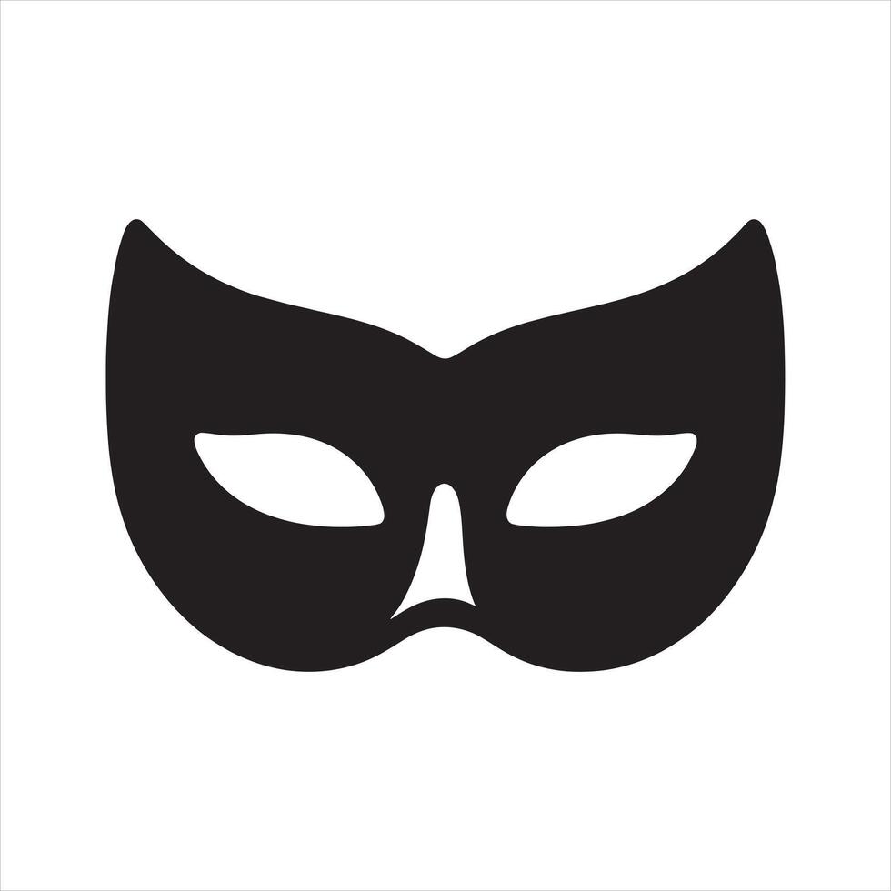 Mask icon silhouette vector