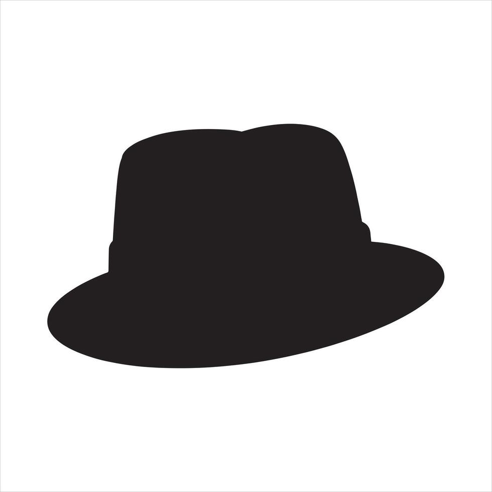 Hat with band silhouette vector