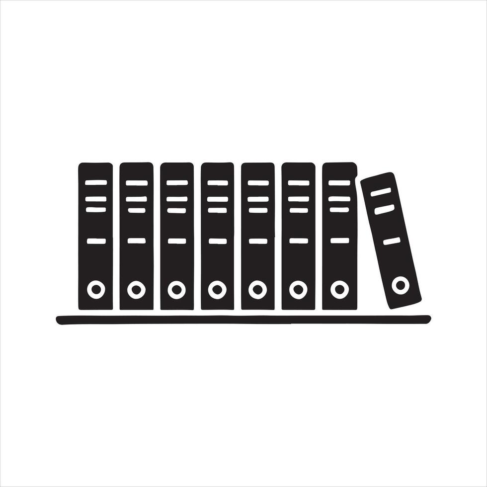 Library icon silhouette on white background vector