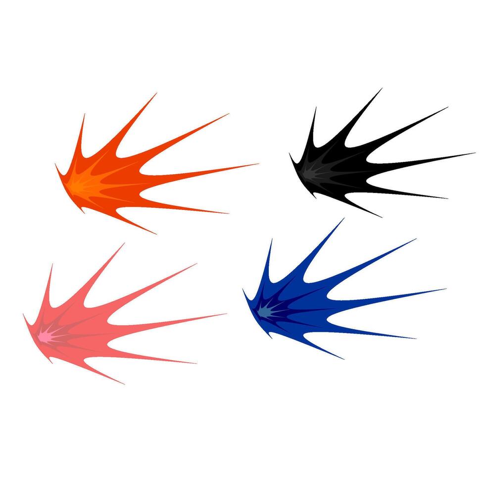 Set of Blast Zap Excitement Explosion vector
