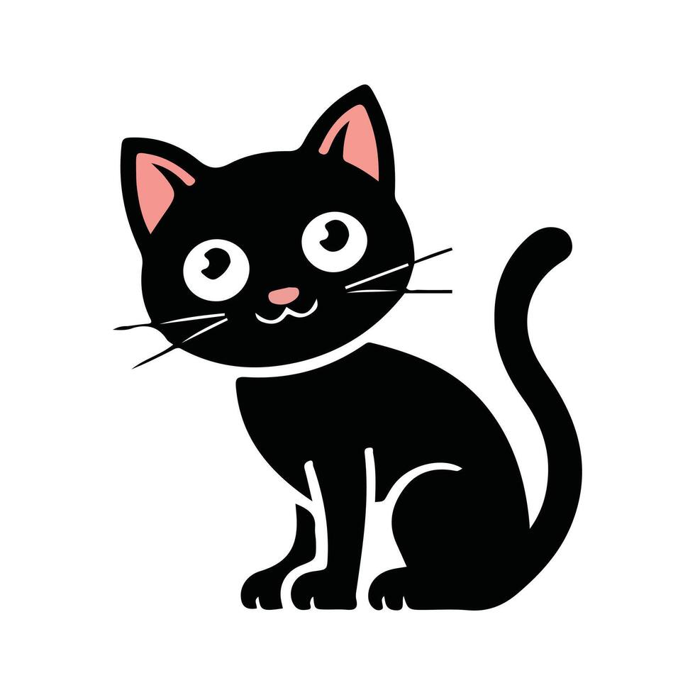 Cute black and white illustrator icon vector