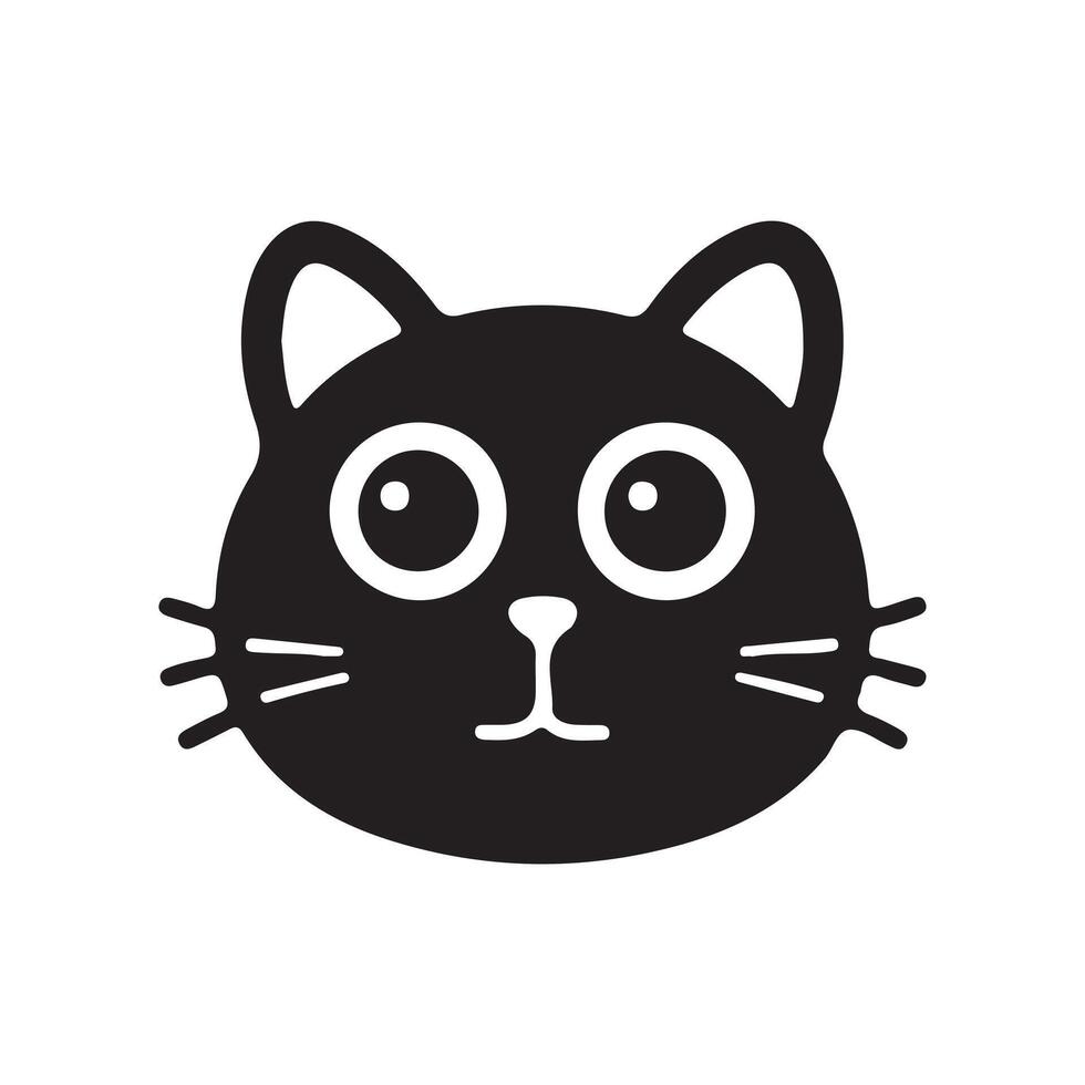Grumpy cat icon bold and expressive vector