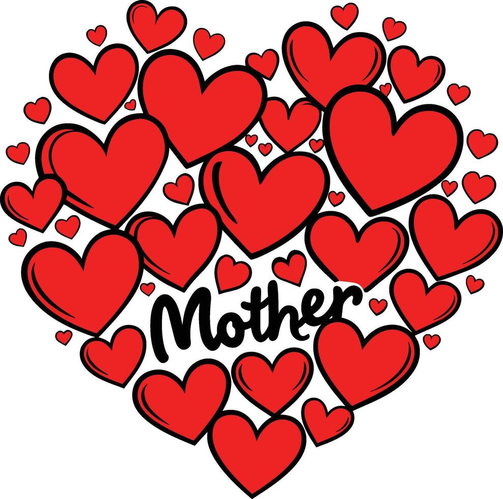 Mother love day care card vector