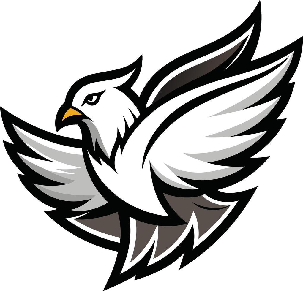 A flying eagle mascot vector