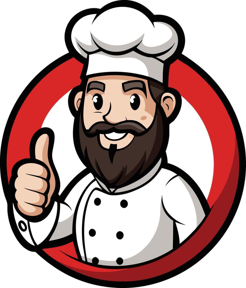 Chef logo mascot vector